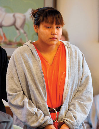 Marissa Yazzie appears in McKinley County District Court on Wednesday. &nbsp;&copy; 2011 Gallup Independent / Brian Leddy 